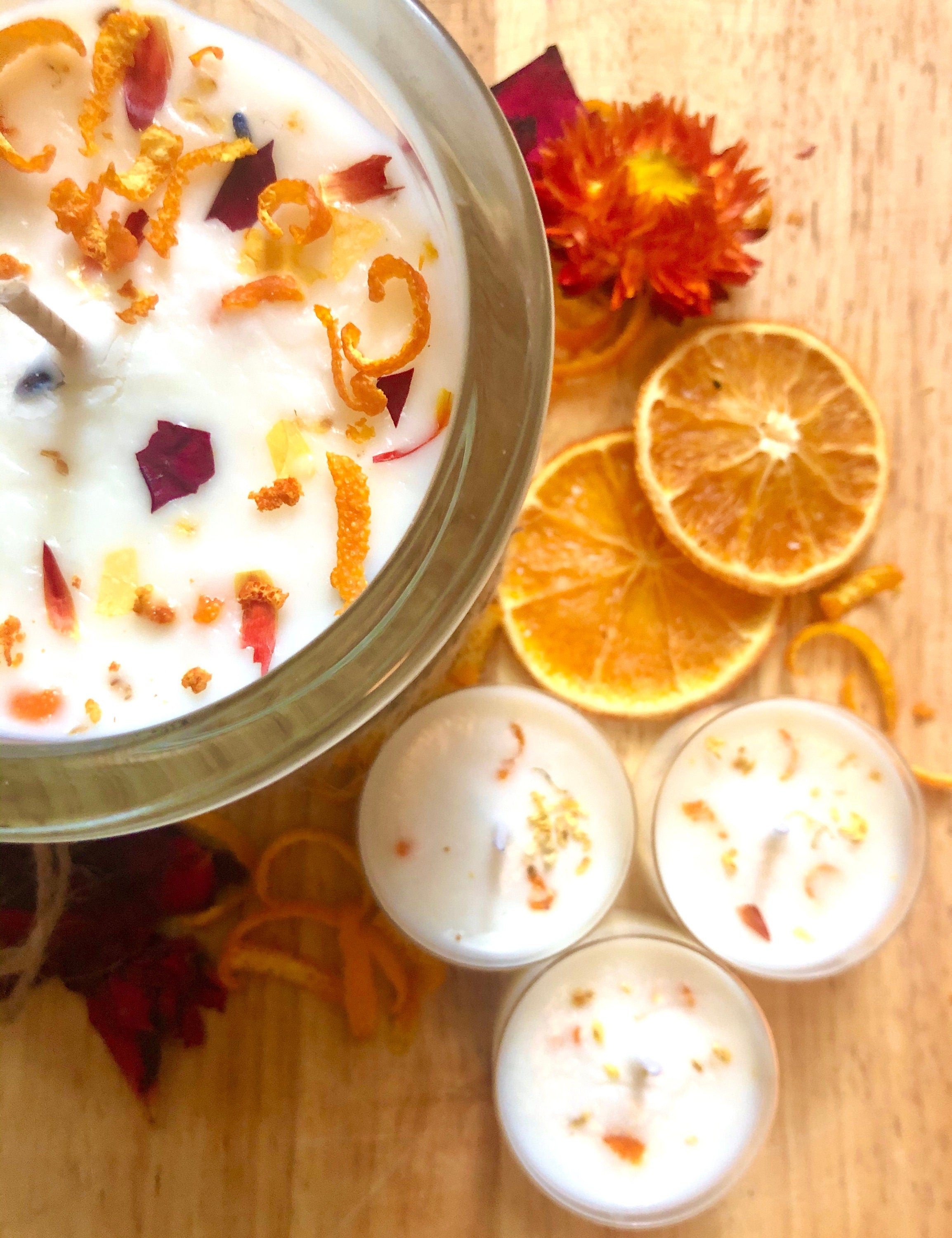 Summer Solstice & 3 Tealights | Vanilla & Orange