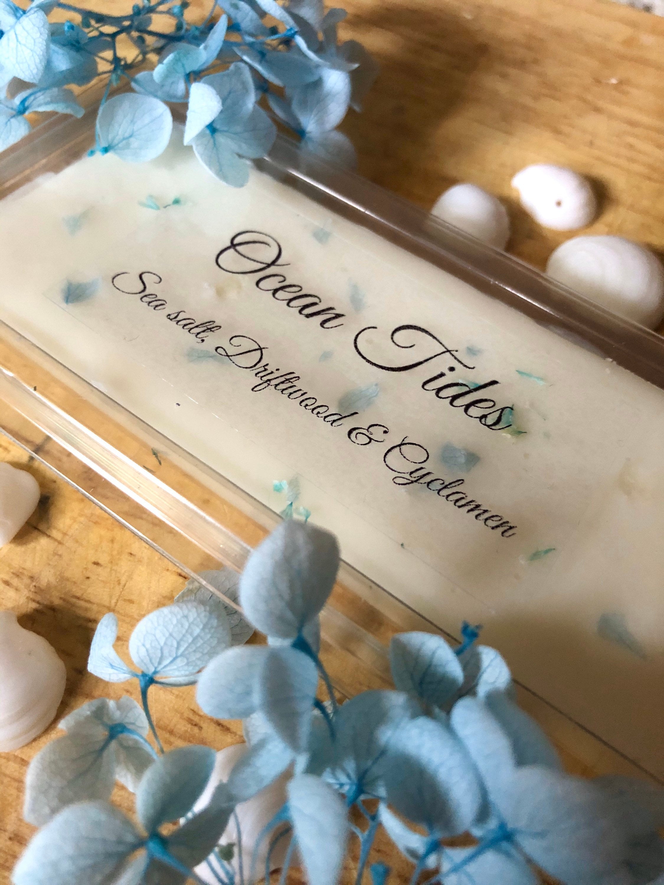 Botanical Wax Melts | Ocean Tides | Sea salt, Driftwood & Cyclamen