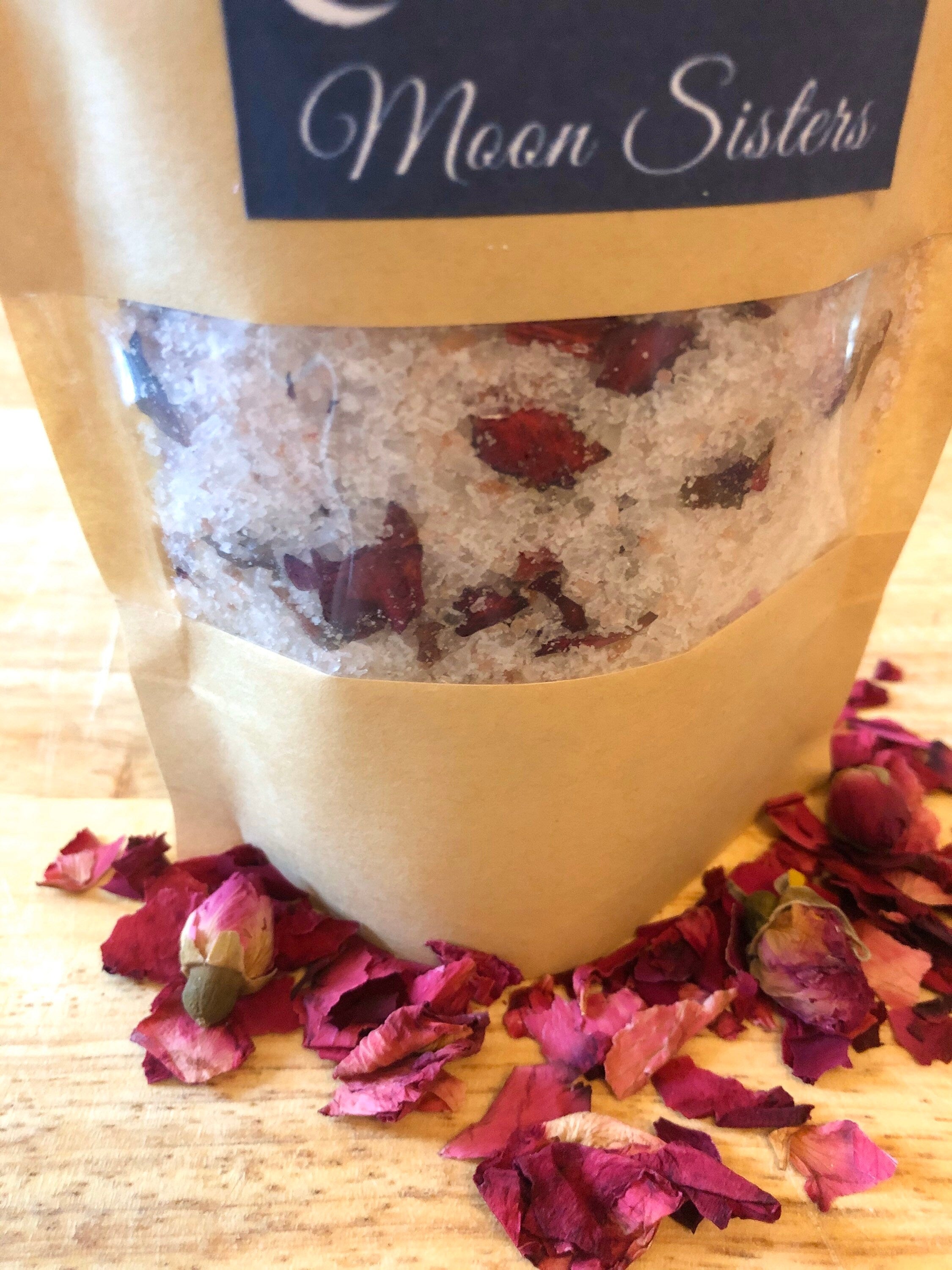 Natural Bath Salts | Rose, Jasmine & Vanilla | Enchanted Rose