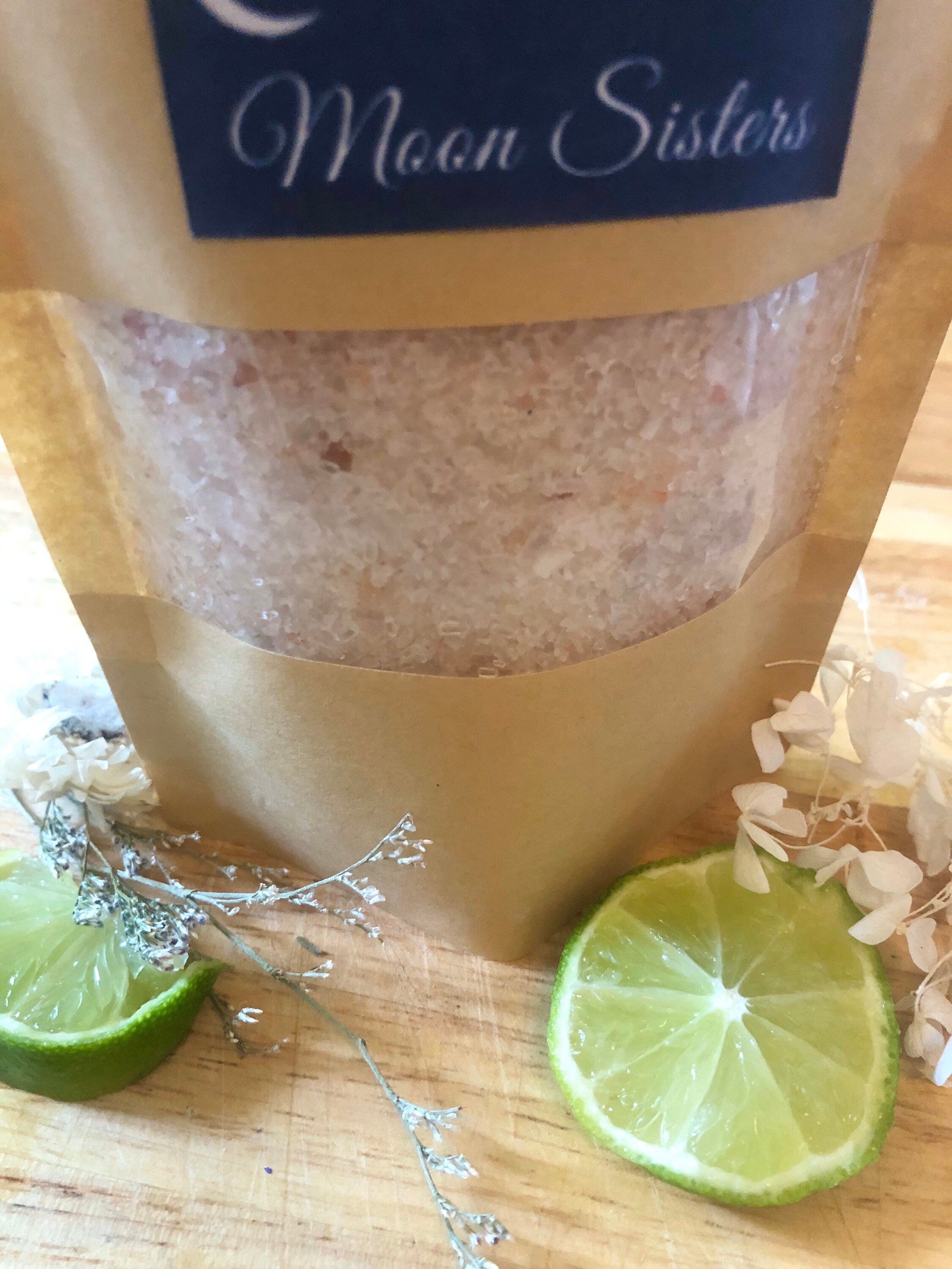 Natural Bath Salts | Midnight Margarita | Lime, Lemon & Coconut