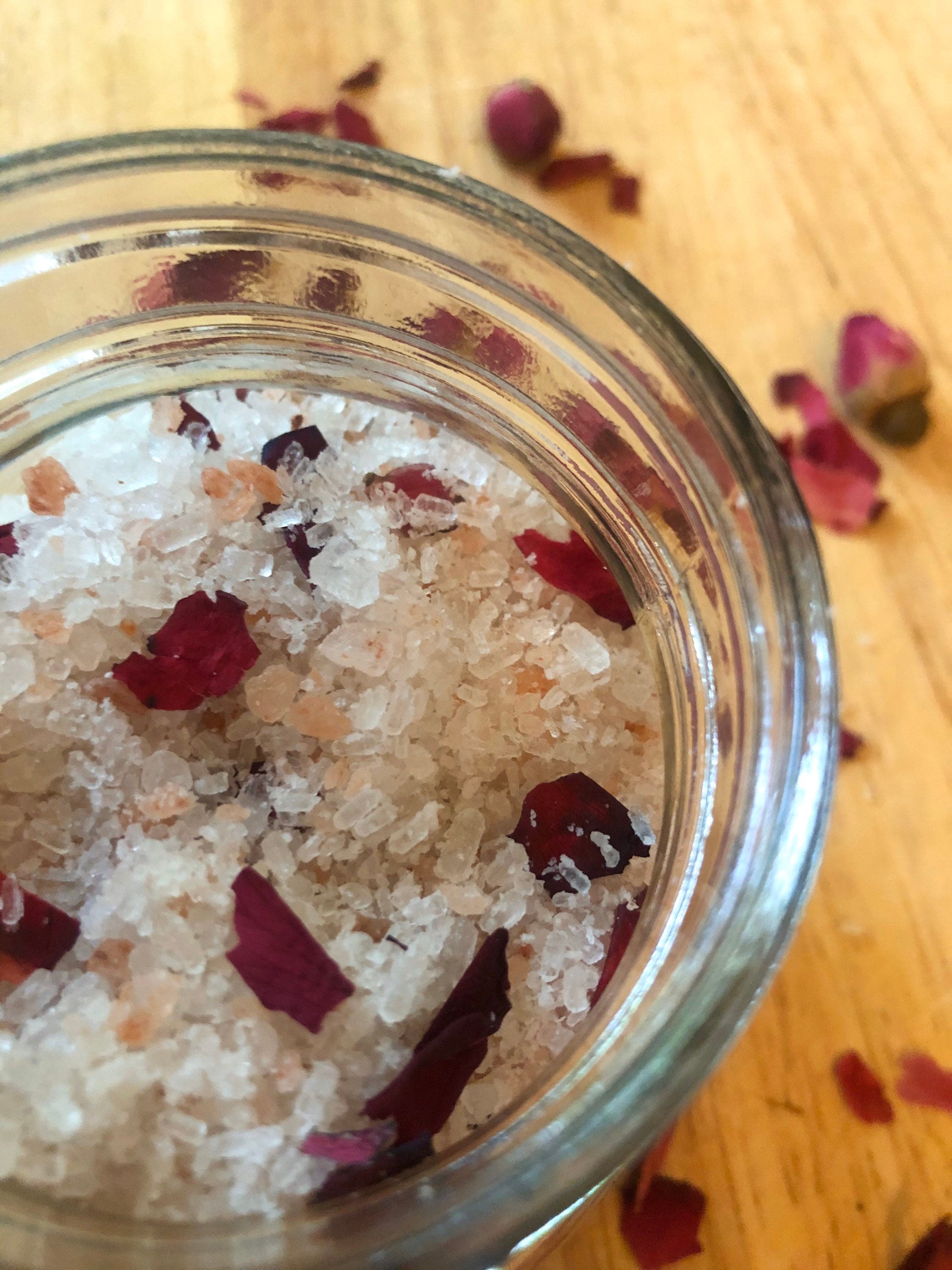 Natural Bath Salts | Rose, Jasmine & Vanilla | Enchanted Rose