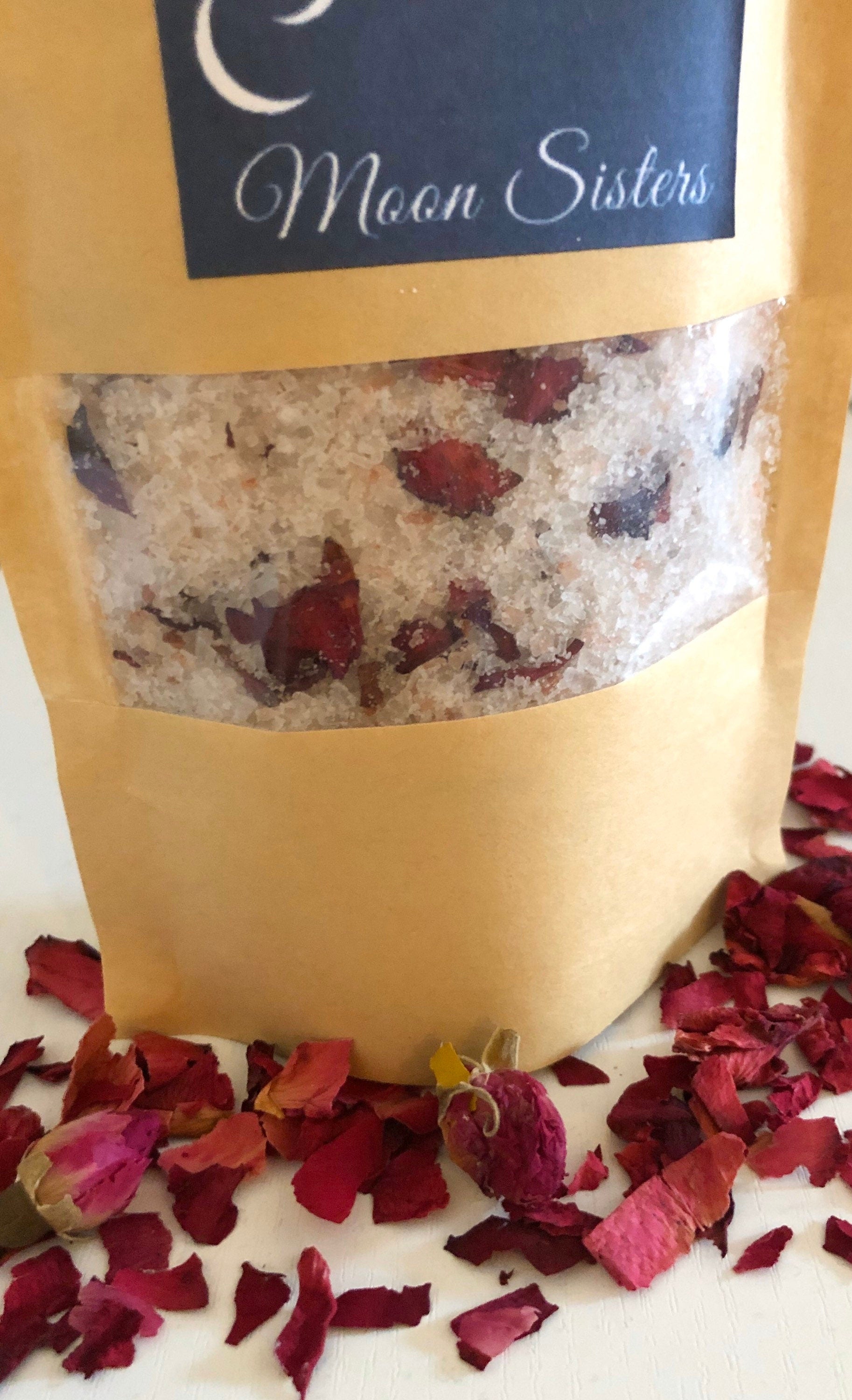 Natural Bath Salts | Rose, Jasmine & Vanilla | Enchanted Rose